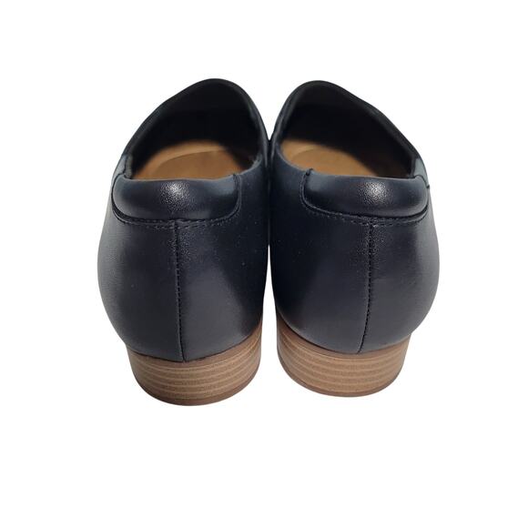 Clarks's Juliet Palm Women's Black Leather Loafers Size 11D 72325-2778 - Picture 3 of 7